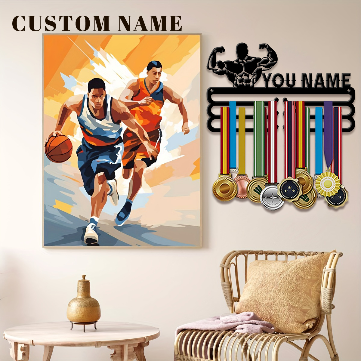 Health & Wellness Utsg - custom Health, fitness Metal medal display
